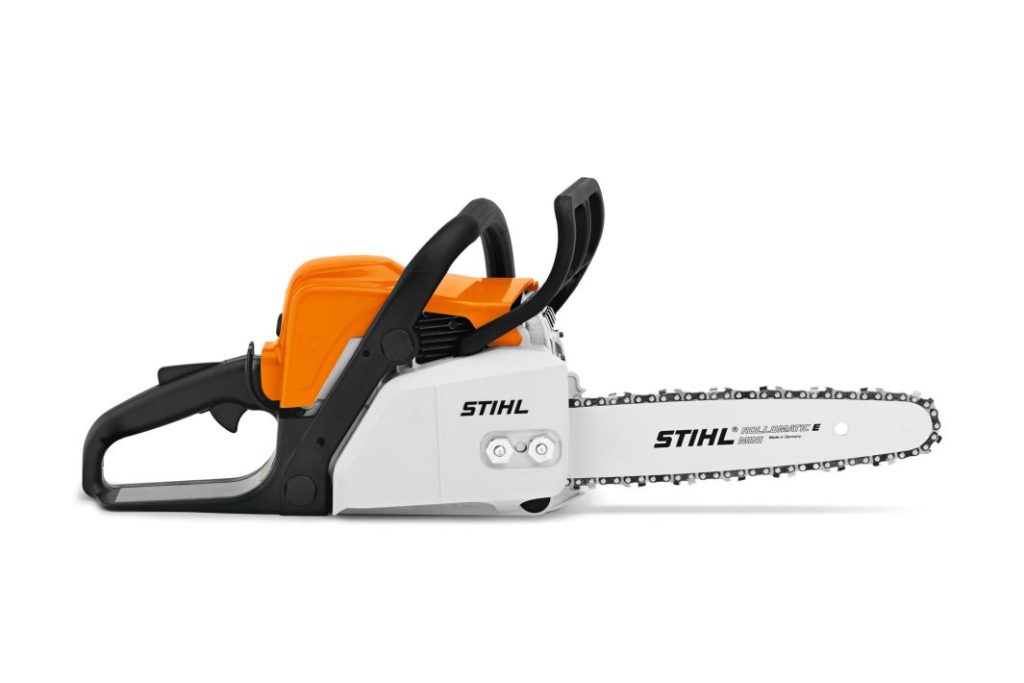 petrol chainsaw for pruning branches, processing firewood and other small maintenance jobs around the home and garden.